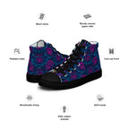Dark  Wardrobe Society Floral Men’s high top Limited run Shoes