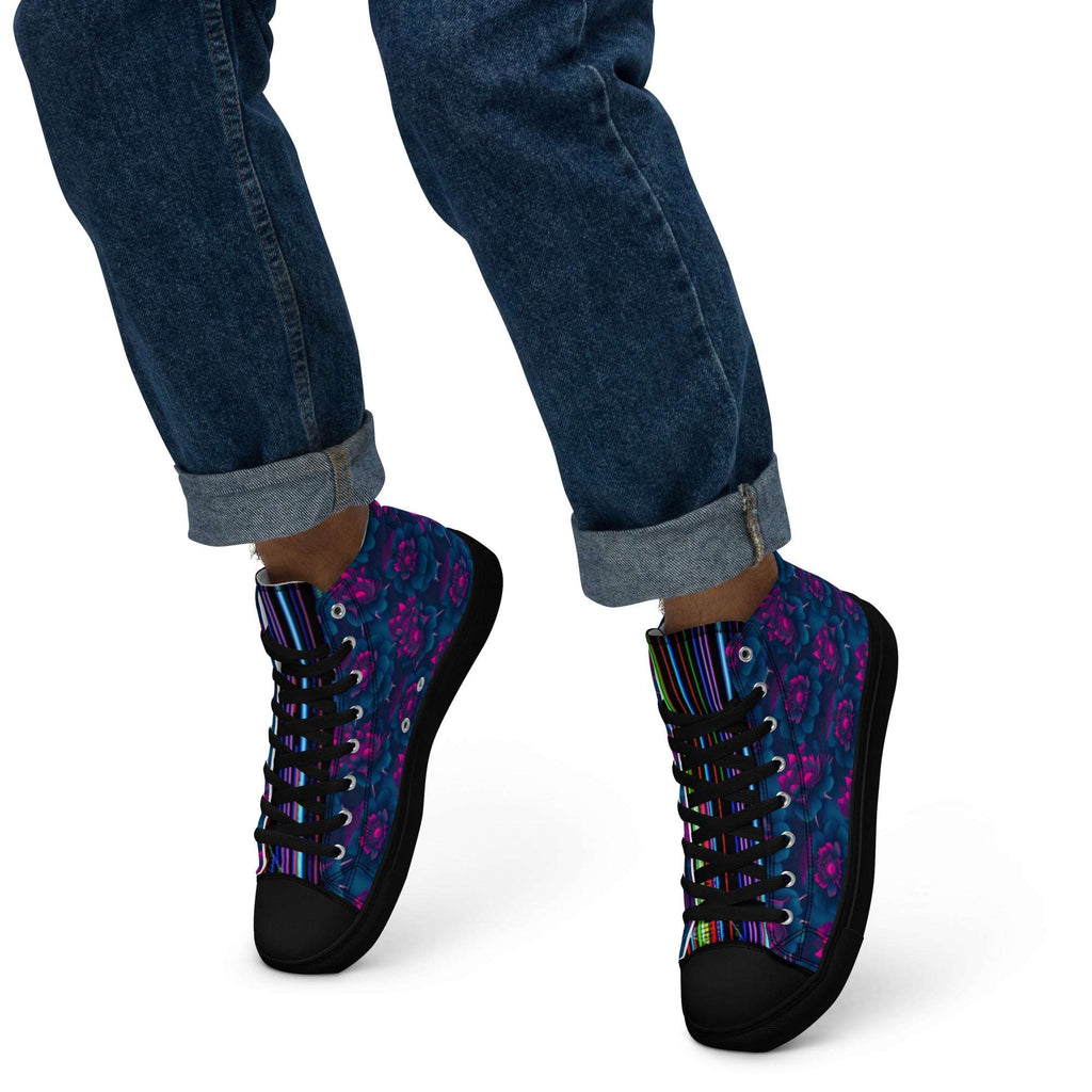 Dark  Wardrobe Society Floral Men’s high top Limited run Shoes