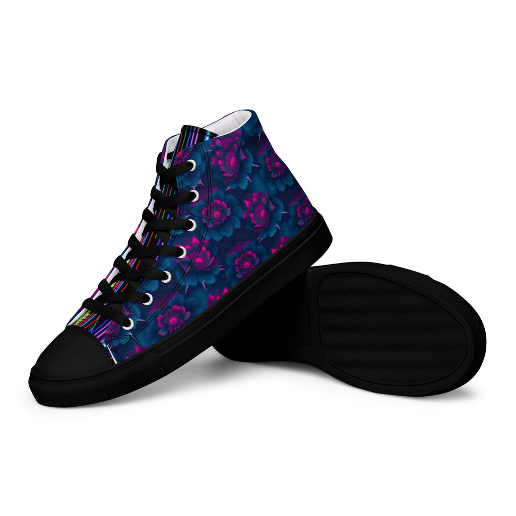 Dark  Wardrobe Society Floral Men’s high top Limited run Shoes