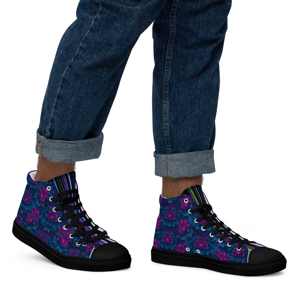 Dark  Wardrobe Society Floral Men’s high top Limited run Shoes