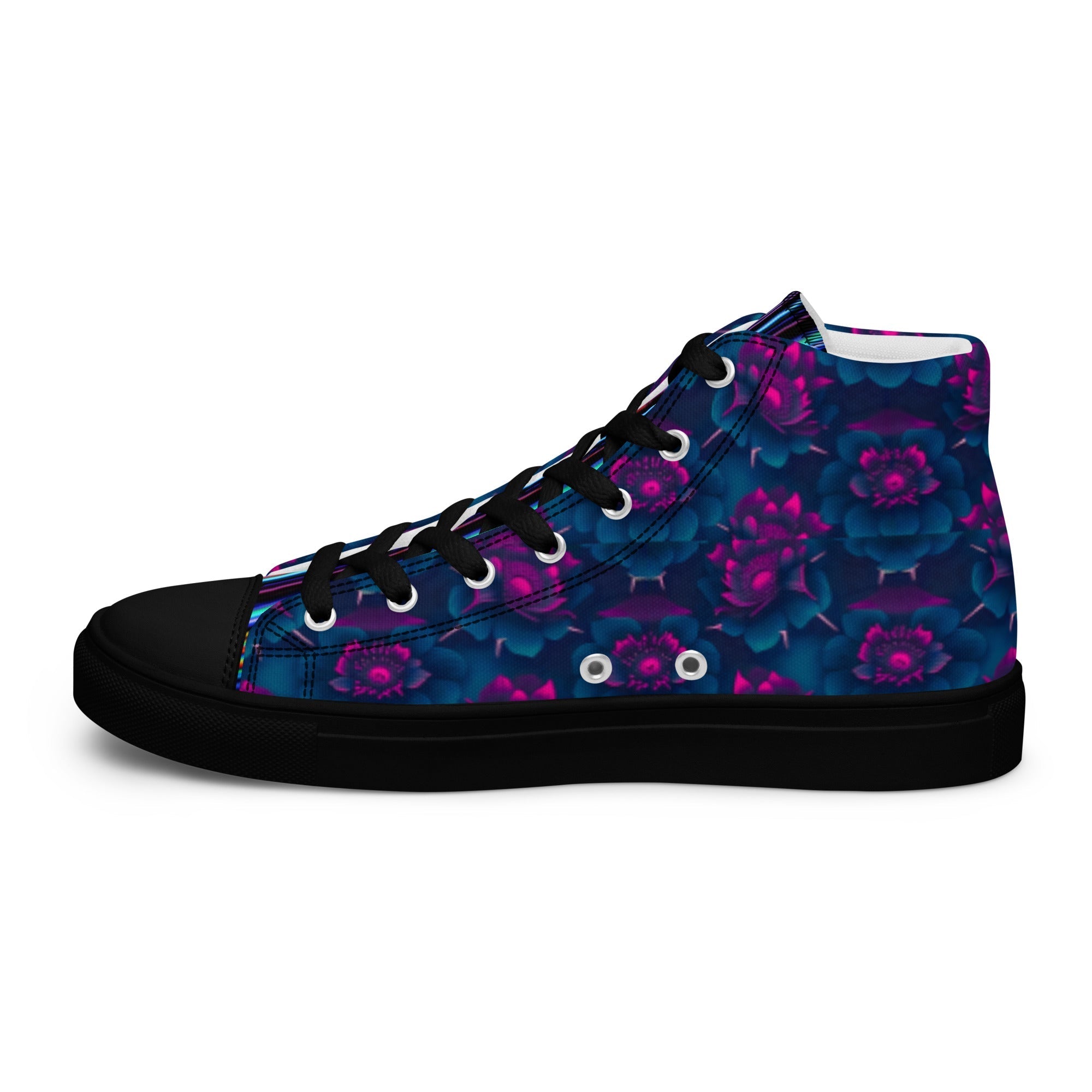 Dark  Wardrobe Society Floral Men’s high top Limited run Shoes