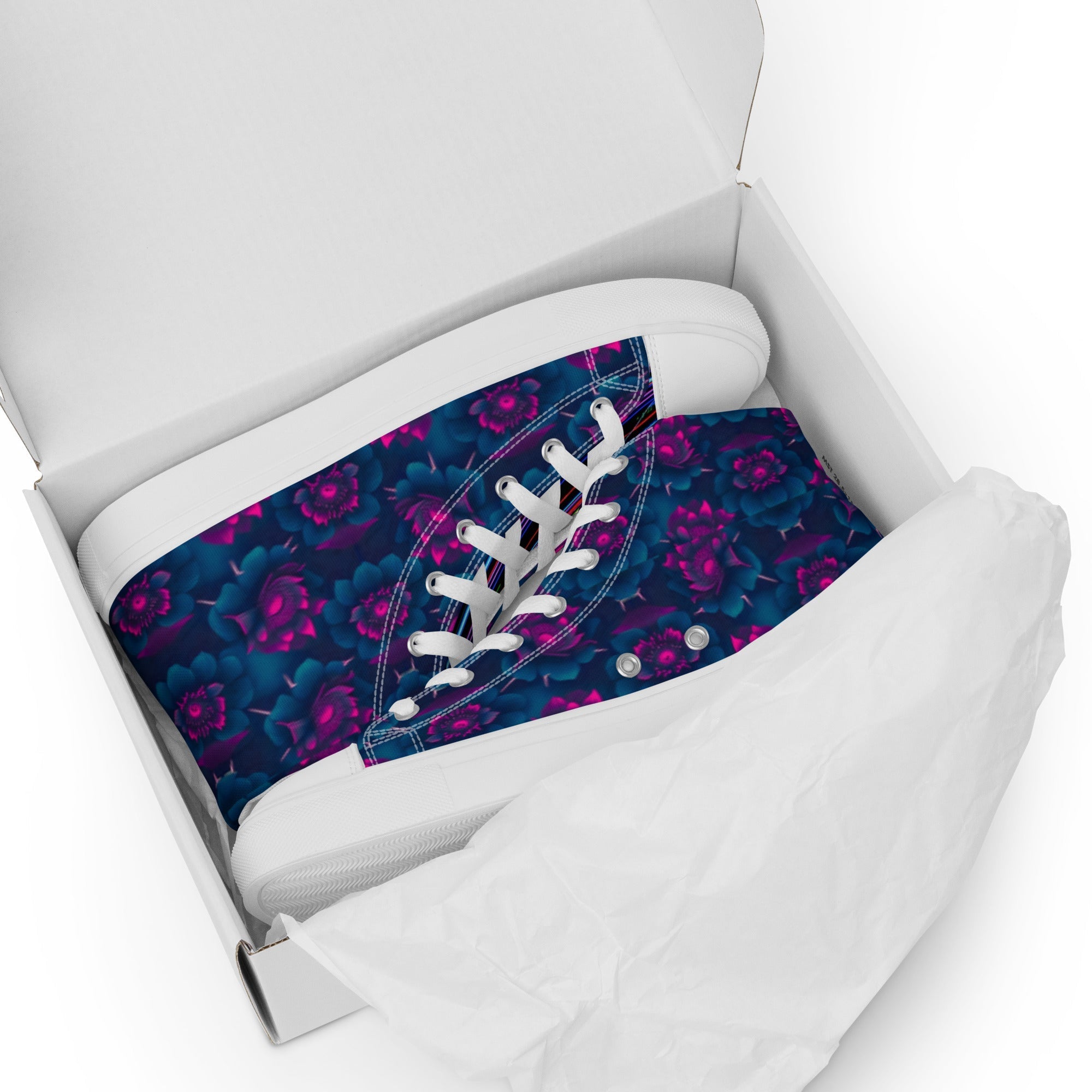Dark  Wardrobe Society Floral Men’s high top Limited run Shoes