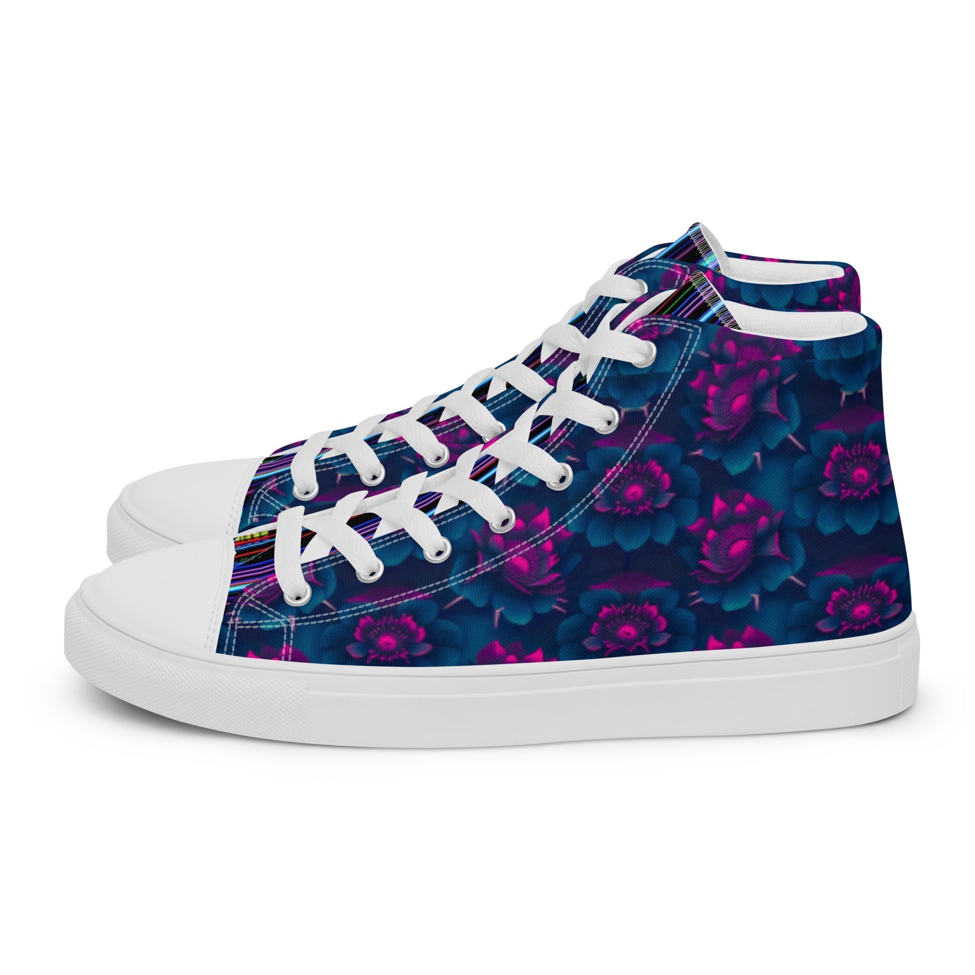 Dark  Wardrobe Society Floral Men’s high top Limited run Shoes