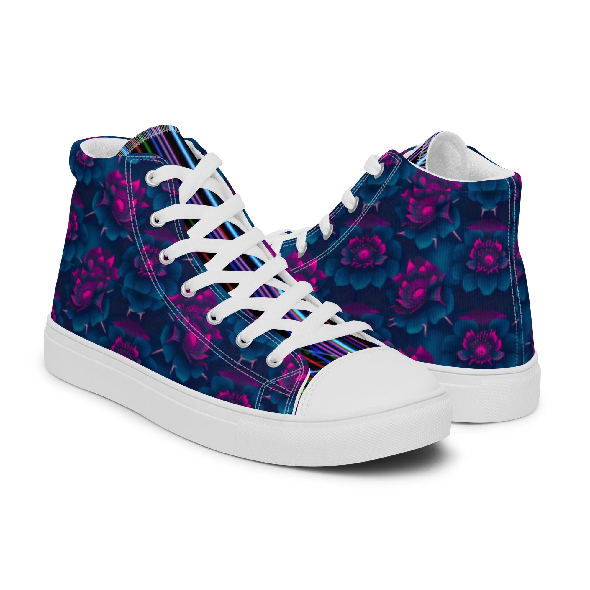 Dark  Wardrobe Society Floral Men’s high top Limited run Shoes