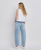 Lovervet by VERVET High Rise Barrel Leg Jeans