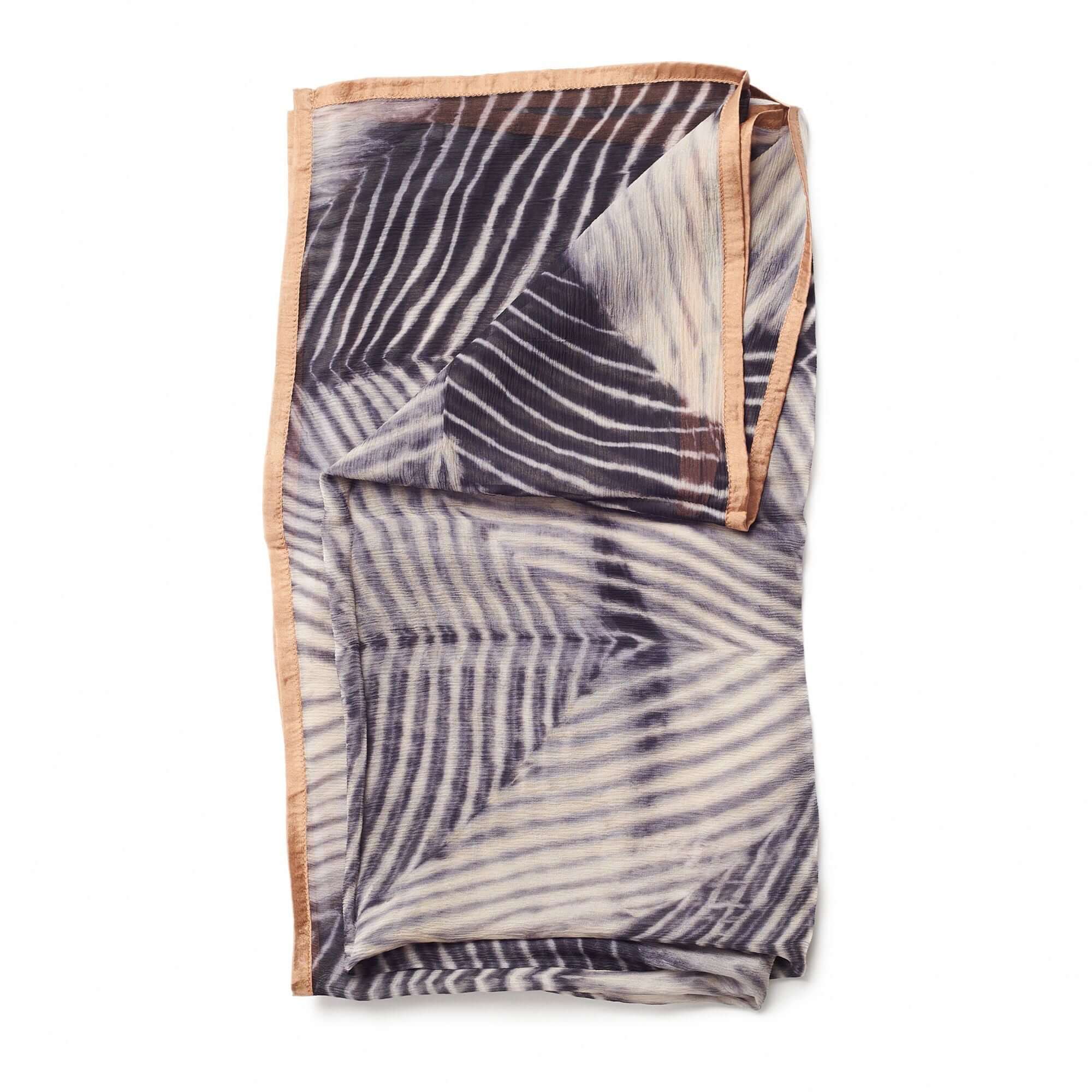 Samu Hand Crafted  Shibori Print Silk Chiffon Sqaure Scarf