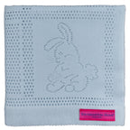Southampton Home Lace Weave Bunny Baby Blanket ~ Blue ~