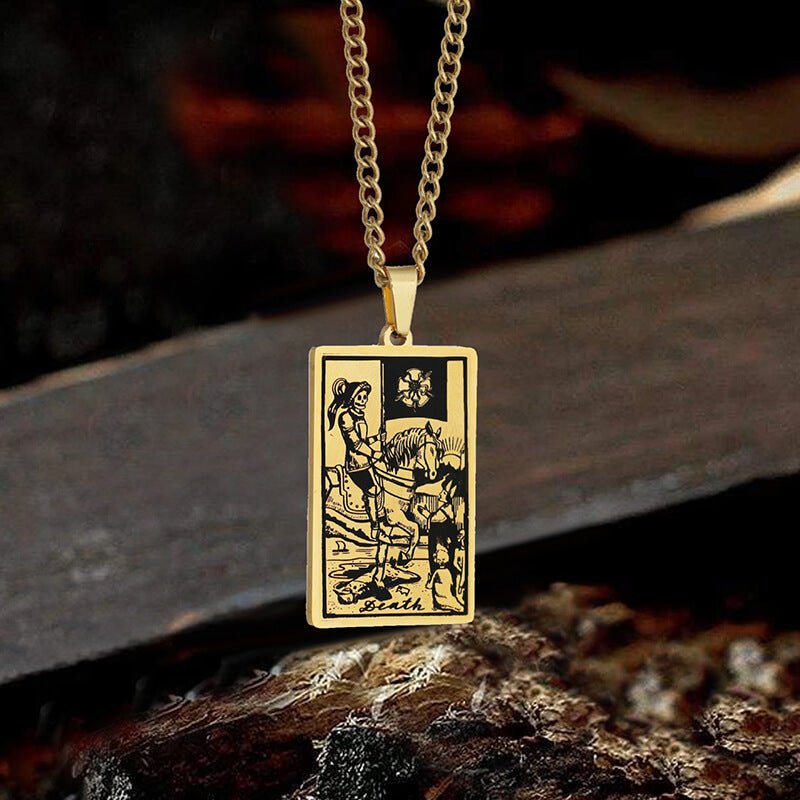 Death Major Arcana Tarot Stainless Steel Necklace - Che Cose Belle