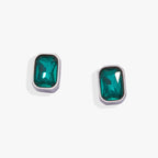 December Emerald - Cut Birthstone Stud Earrings - Che Cose Belle