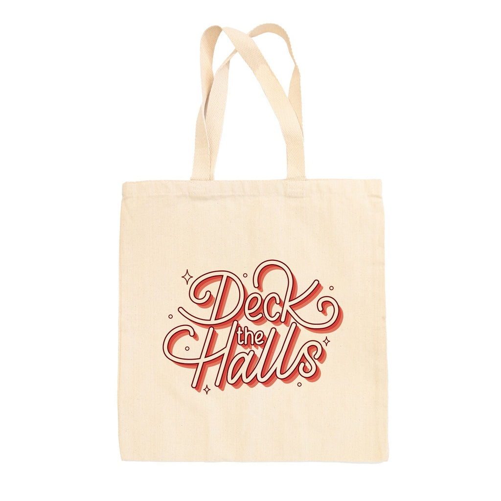 Deck The Hall Sparkle Script Tote Bag - Che Cose Belle