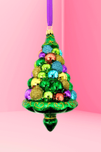 Decked Delight Tree Glass Christmas Ornament - Che Cose Belle