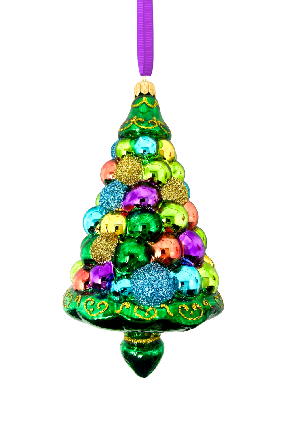 Decked Delight Tree Glass Christmas Ornament - Che Cose Belle