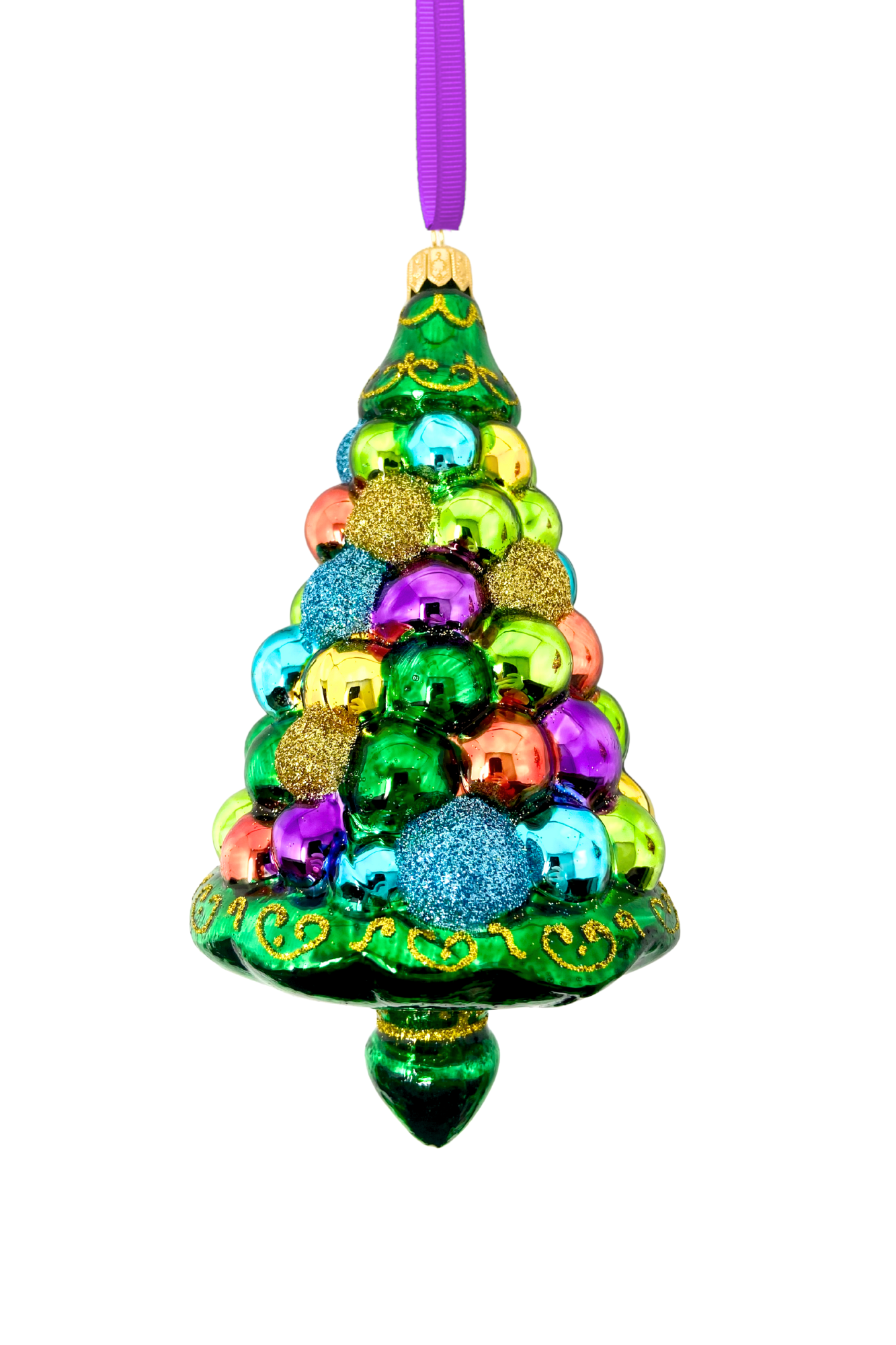 Decked Delight Tree Glass Christmas Ornament - Che Cose Belle