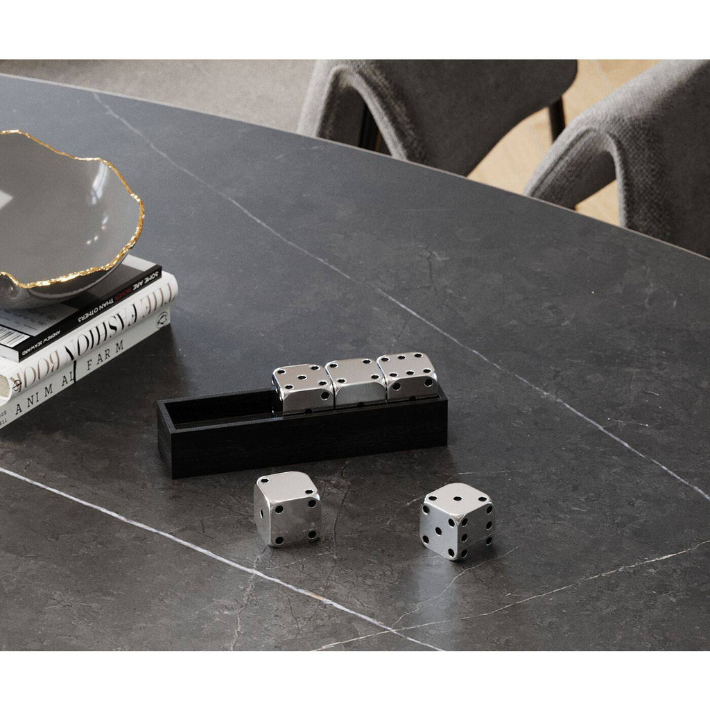 Deco Object Dices Silver 20x6cm - Che Cose Belle