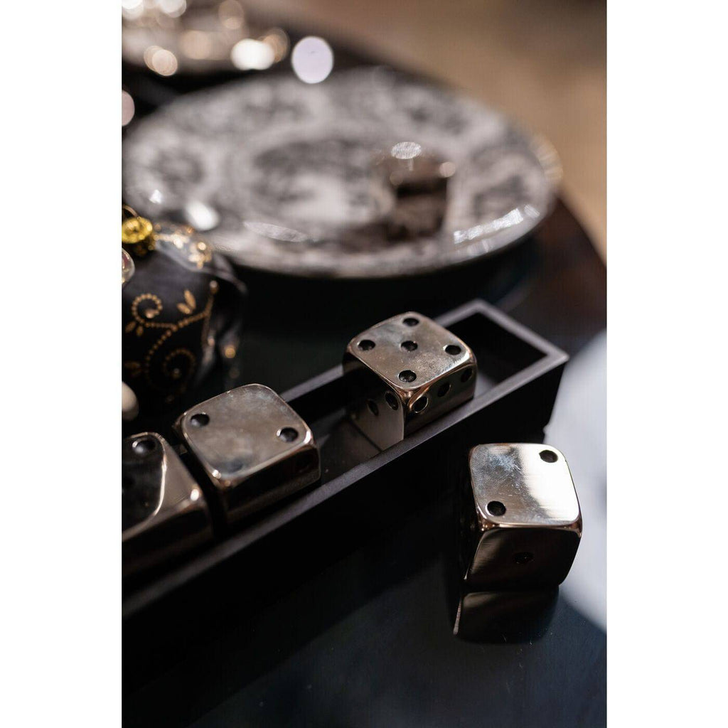 Deco Object Dices Silver 20x6cm - Che Cose Belle