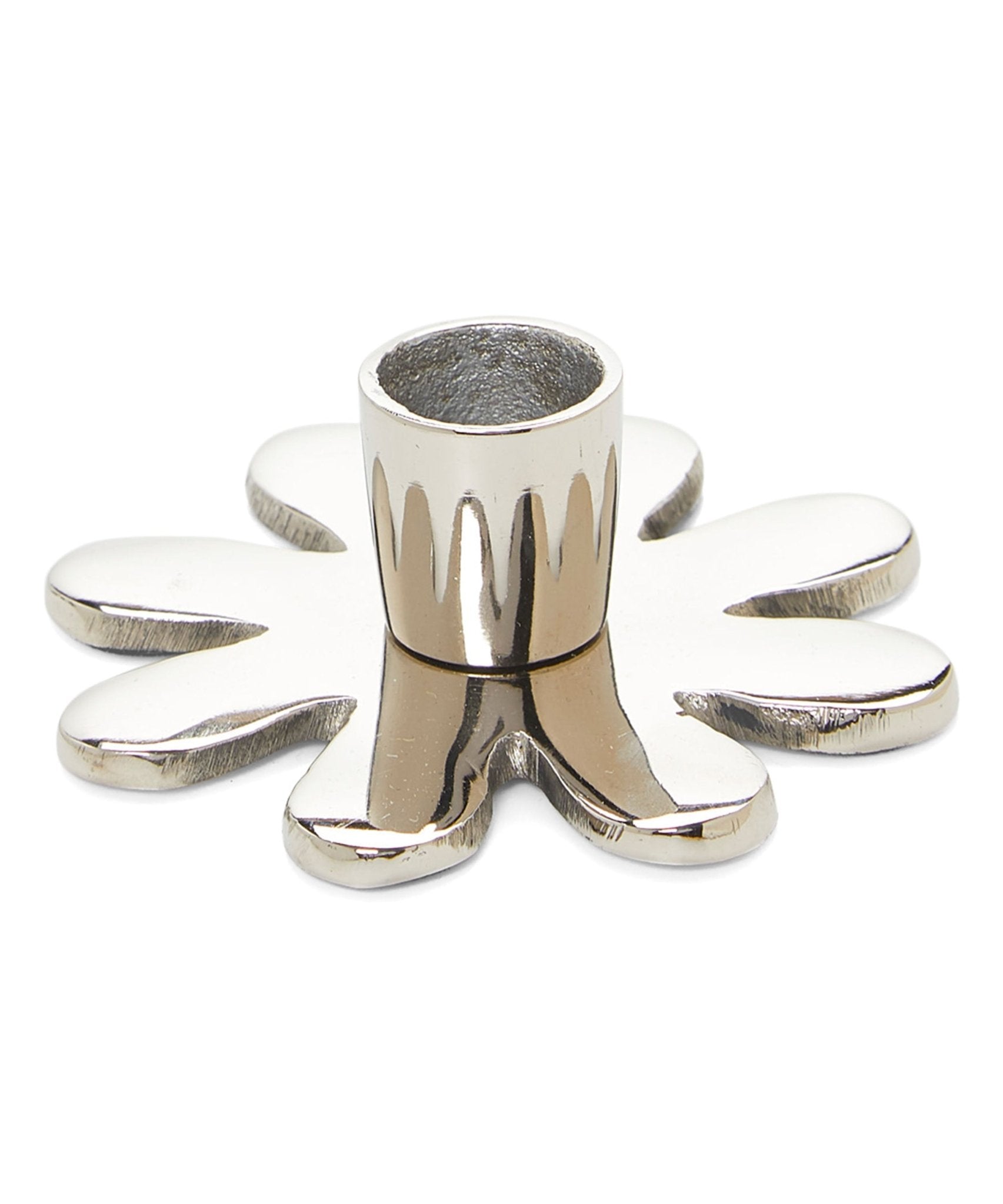 Decorative Silver Flower Candle Holder - Che Cose Belle