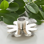 Decorative Silver Flower Candle Holder - Che Cose Belle