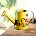 Decorative Sunflower & Ladybug Metal Watering Can (Vol: 4 Cups) | Small Yellow Watering Can | Garden Décor Housewarming Gift for Mother Women Friends Gardeners - Che Cose Belle