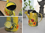 Decorative Sunflower & Ladybug Metal Watering Can (Vol: 4 Cups) | Small Yellow Watering Can | Garden Décor Housewarming Gift for Mother Women Friends Gardeners - Che Cose Belle
