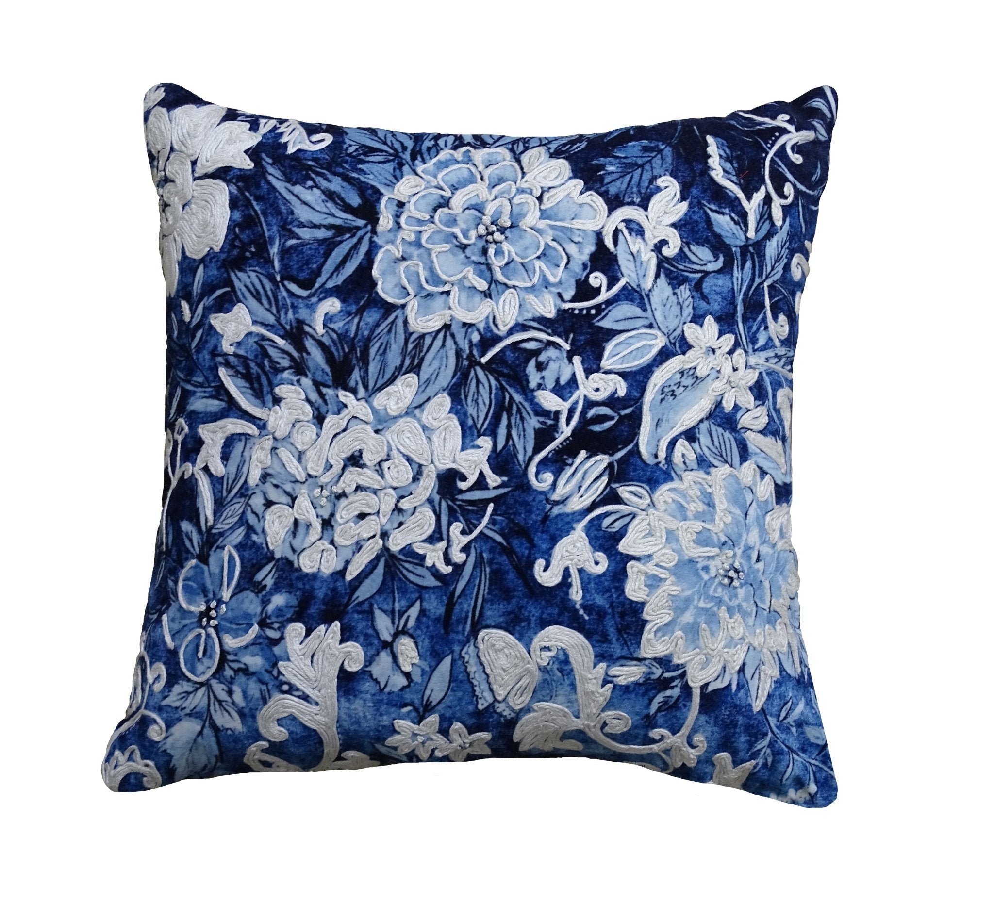 Decorative Throw Pillow Cover Fall Collection Blue & White - Che Cose Belle