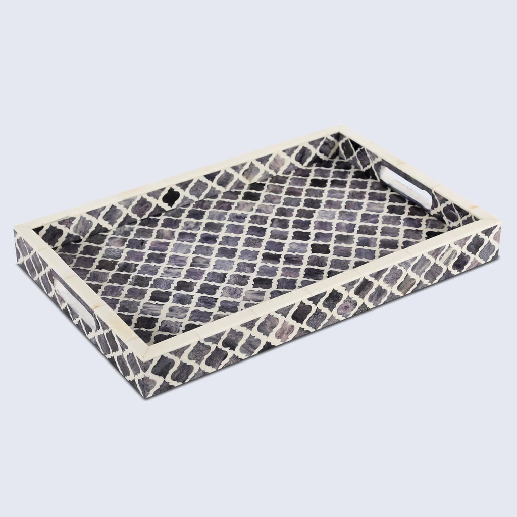 decorative-tray-moroccan-grey-white-available-in-3-sizes - Che Cose Belle