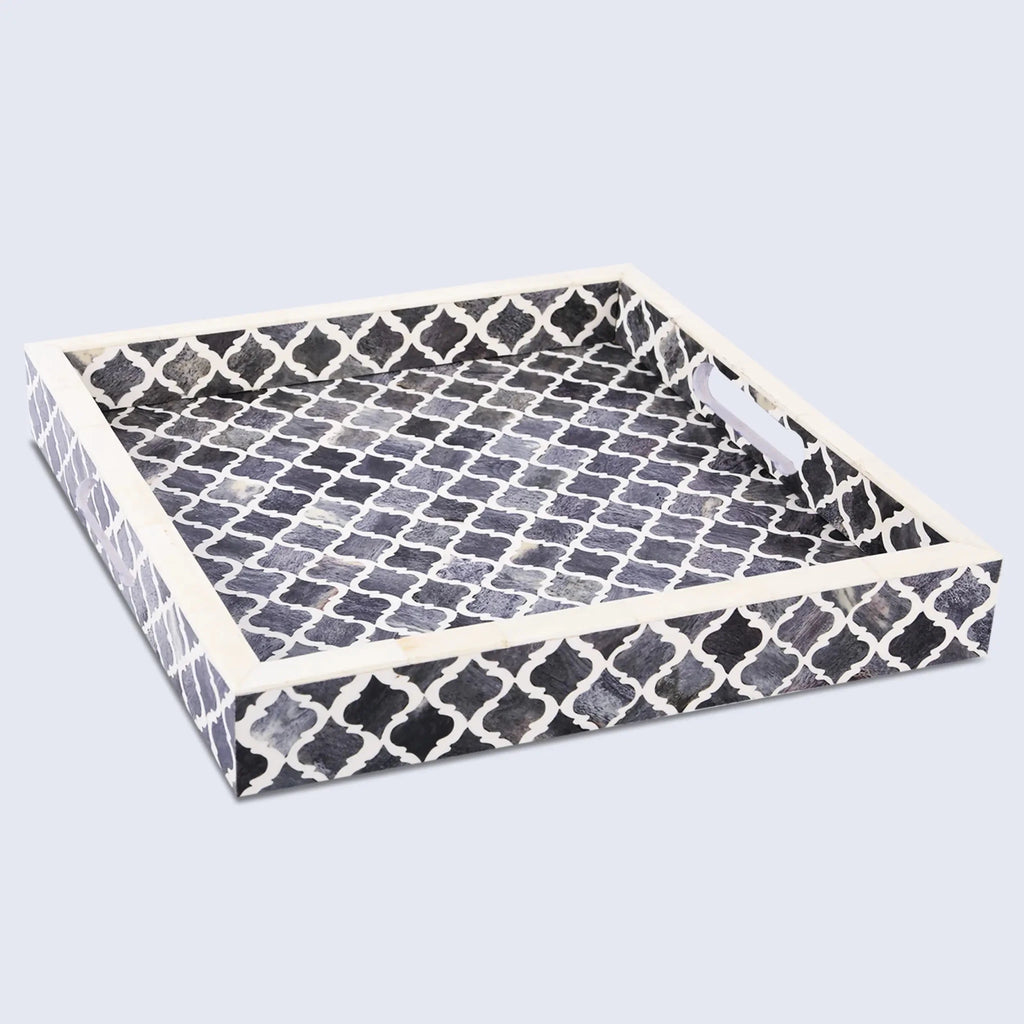 decorative-tray-moroccan-grey-white-available-in-3-sizes - Che Cose Belle