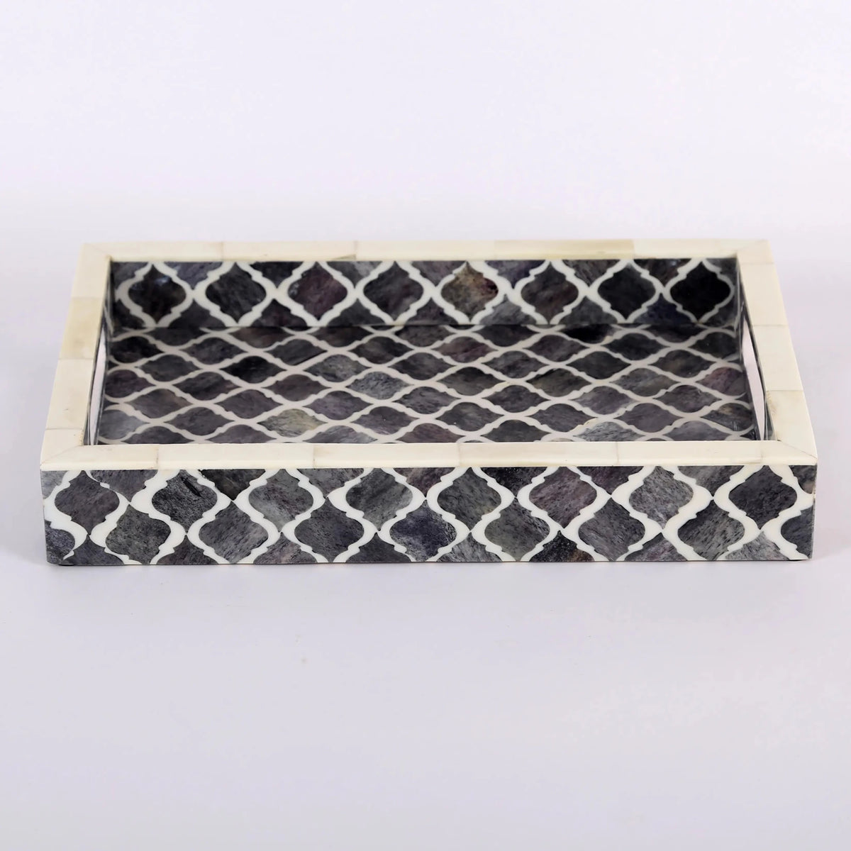 decorative-tray-moroccan-grey-white-available-in-3-sizes - Che Cose Belle