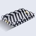 Decorative Tray Pixel Inspired Resin Inlay Vanity & Dresser Organizer – 11x17 Inch - Che Cose Belle