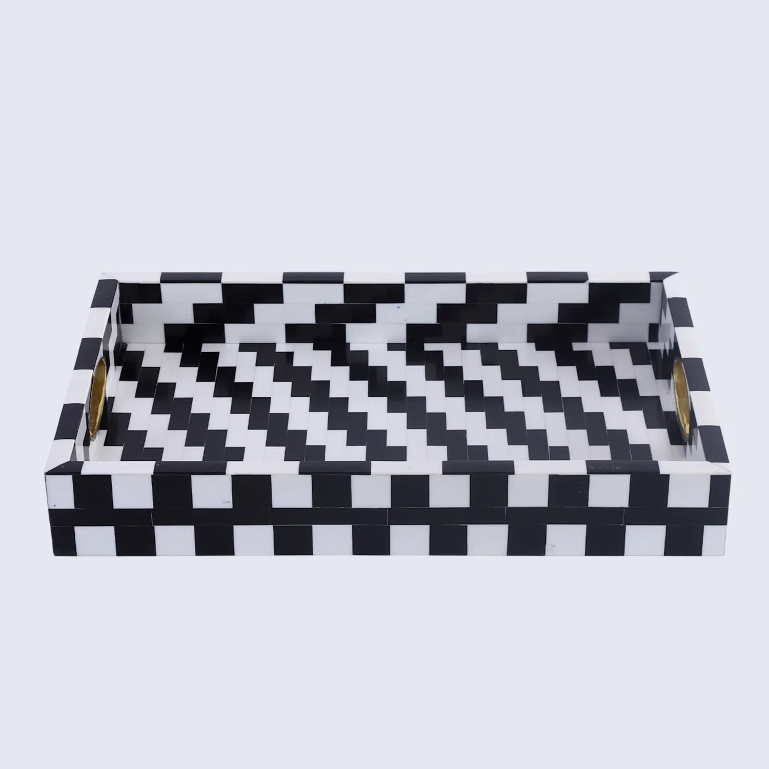 Decorative Tray Pixel Inspired Resin Inlay Vanity & Dresser Organizer – 11x17 Inch - Che Cose Belle