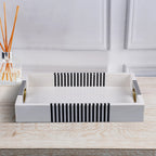 Decorative Tray Reflect Inspired Resin Inlay Vanity & Dresser Organizer – 11x17 Inch - Che Cose Belle