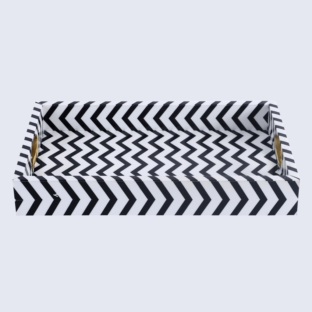 Decorative Tray Safari Inspired Resin Inlay Vanity & Dresser Organizer – 11x17 Inch - Che Cose Belle