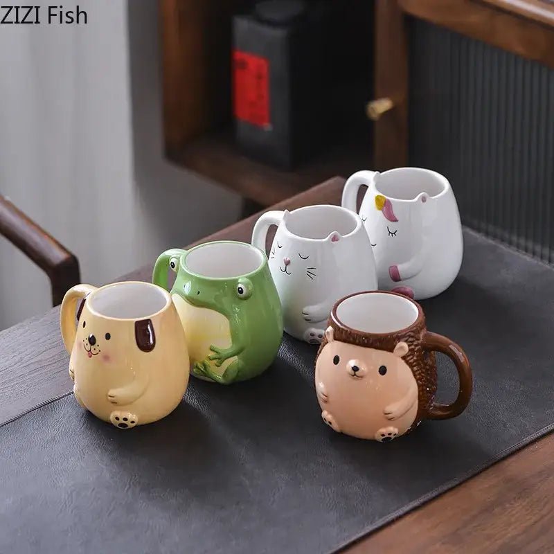 DecorBites™ Cute Cartoon Animal Ceramic Mug Kids Breakfast Cup Christmas Gift - Che Cose Belle