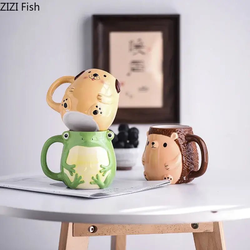 DecorBites™ Cute Cartoon Animal Ceramic Mug Kids Breakfast Cup Christmas Gift - Che Cose Belle