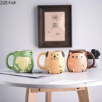 DecorBites™ Cute Cartoon Animal Ceramic Mug Kids Breakfast Cup Christmas Gift - Che Cose Belle