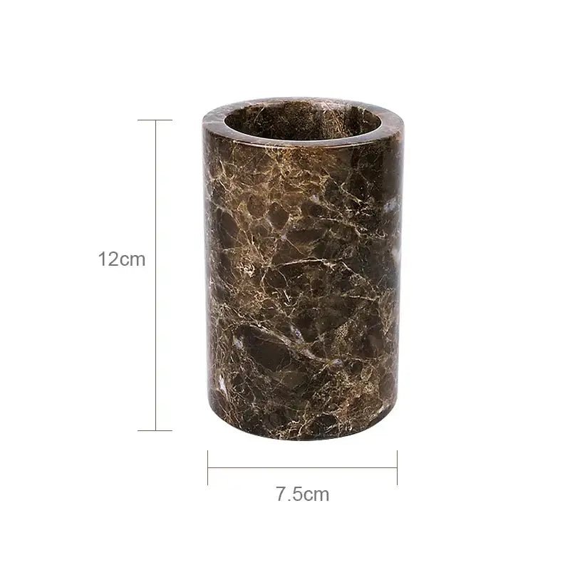 DecorBites™ Emperador Dark Marble Bathroom Set with Luxury Accessories - Che Cose Belle