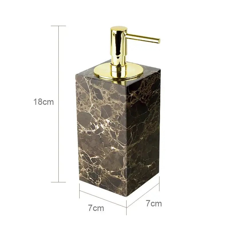DecorBites™ Emperador Dark Marble Bathroom Set with Luxury Accessories - Che Cose Belle