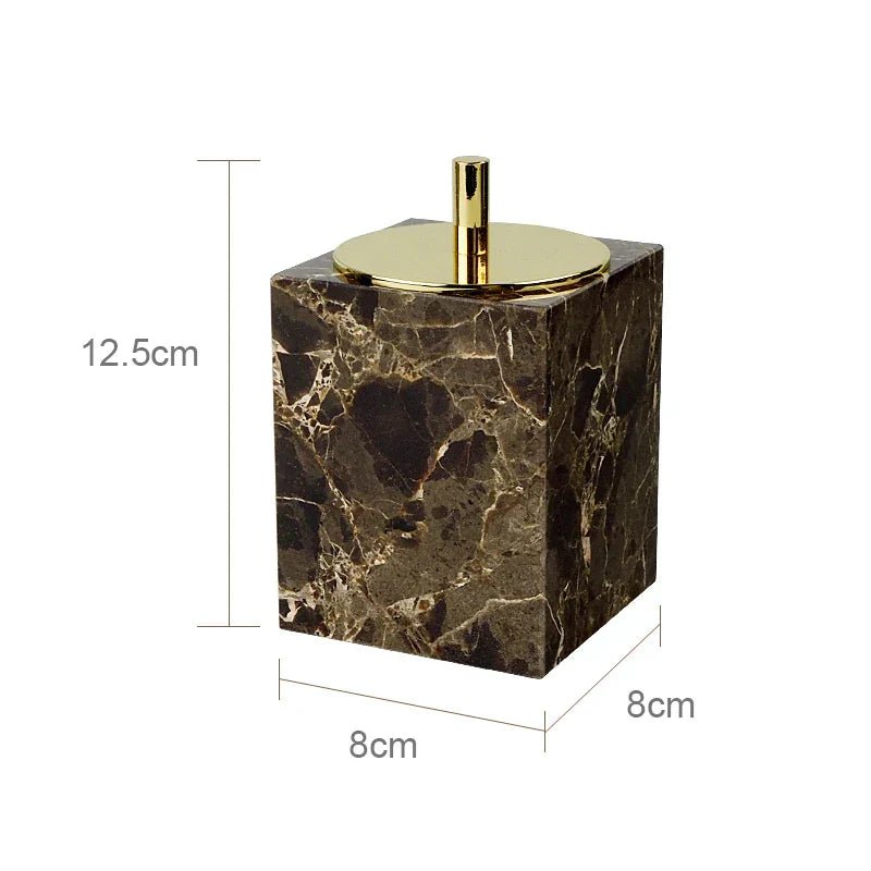 DecorBites™ Emperador Dark Marble Bathroom Set with Luxury Accessories - Che Cose Belle