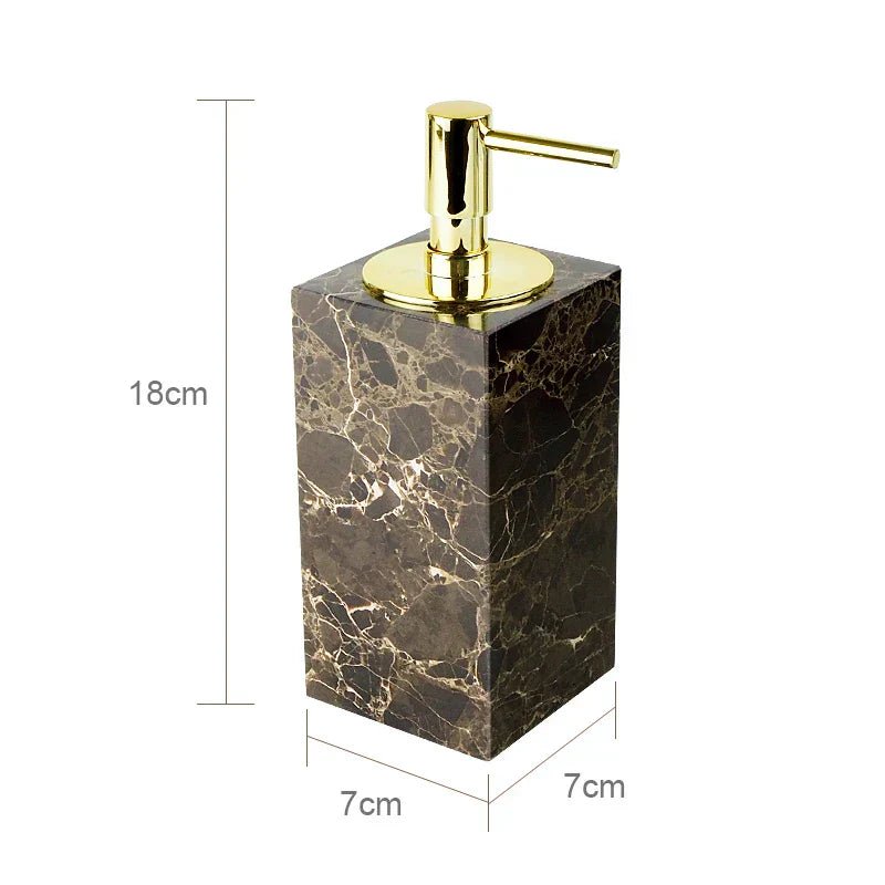 DecorBites™ Emperador Dark Marble Bathroom Set with Luxury Accessories - Che Cose Belle