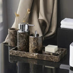 DecorBites™ Emperador Dark Marble Bathroom Set with Luxury Accessories - Che Cose Belle