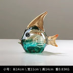 DecorBites™ Hand Blown Glass Fish Figurine Crystal Sculpture Home Decor Gift Fengshui Ornament - Che Cose Belle