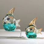 DecorBites™ Hand Blown Glass Fish Figurine Crystal Sculpture Home Decor Gift Fengshui Ornament - Che Cose Belle