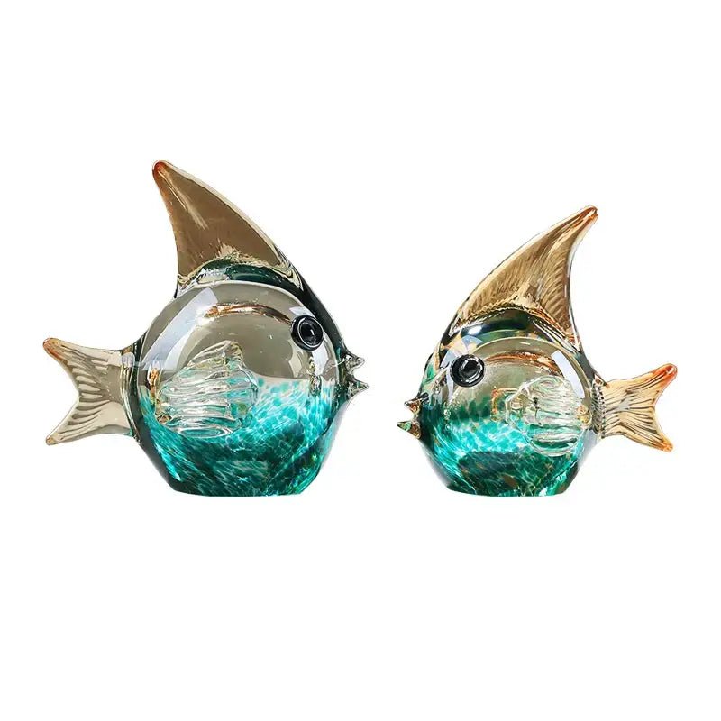 DecorBites™ Hand Blown Glass Fish Figurine Crystal Sculpture Home Decor Gift Fengshui Ornament - Che Cose Belle