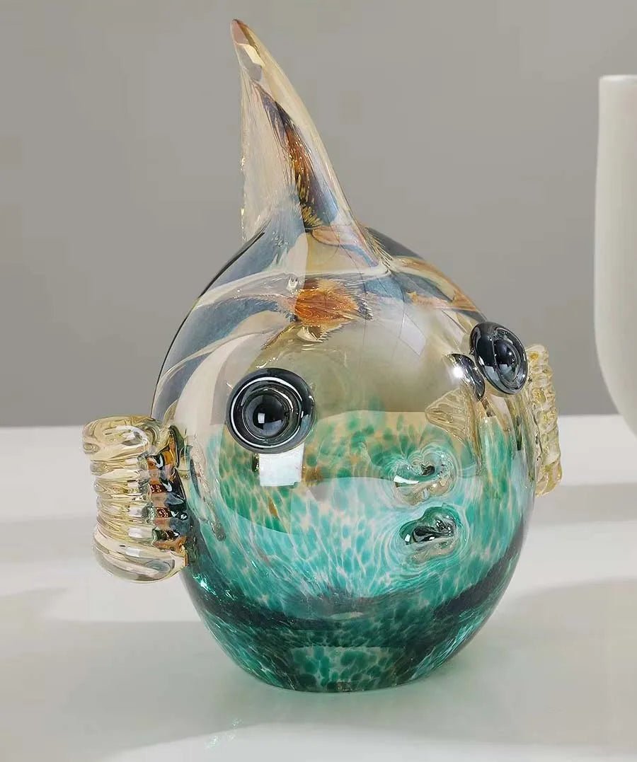 DecorBites™ Hand Blown Glass Fish Figurine Crystal Sculpture Home Decor Gift Fengshui Ornament - Che Cose Belle