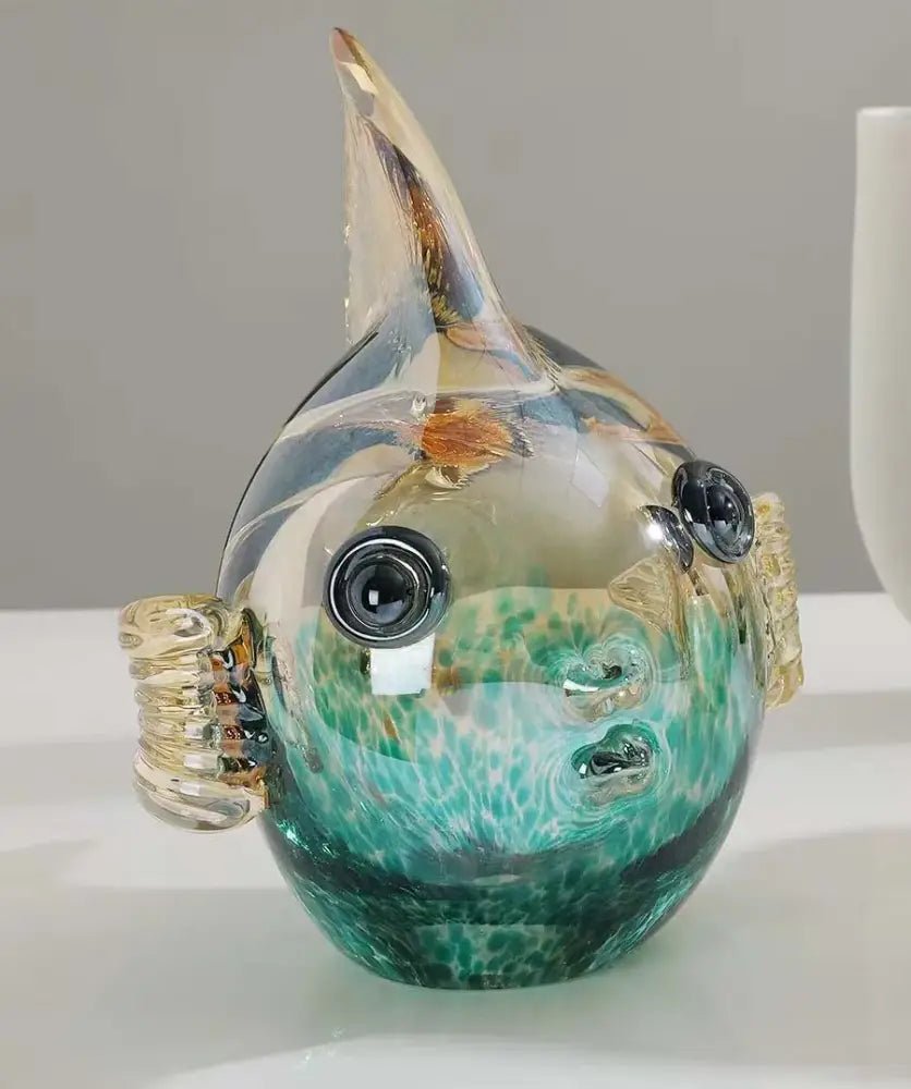 DecorBites™ Hand Blown Glass Fish Figurine Crystal Sculpture Home Decor Gift Fengshui Ornament - Che Cose Belle