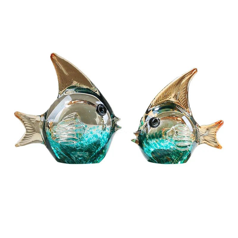 DecorBites™ Hand Blown Glass Fish Figurine Crystal Sculpture Home Decor Gift Fengshui Ornament - Che Cose Belle