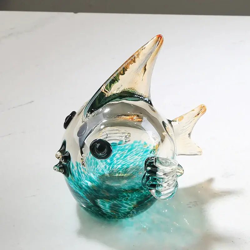 DecorBites™ Hand Blown Glass Fish Figurine Crystal Sculpture Home Decor Gift Fengshui Ornament - Che Cose Belle