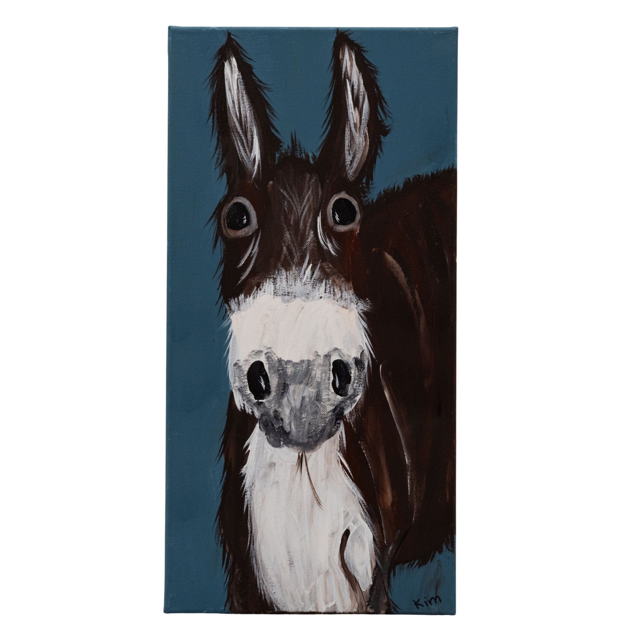 Delbert the Donkey Canvas Painting | 10" x 20" | The Painted Attic - Che Cose Belle