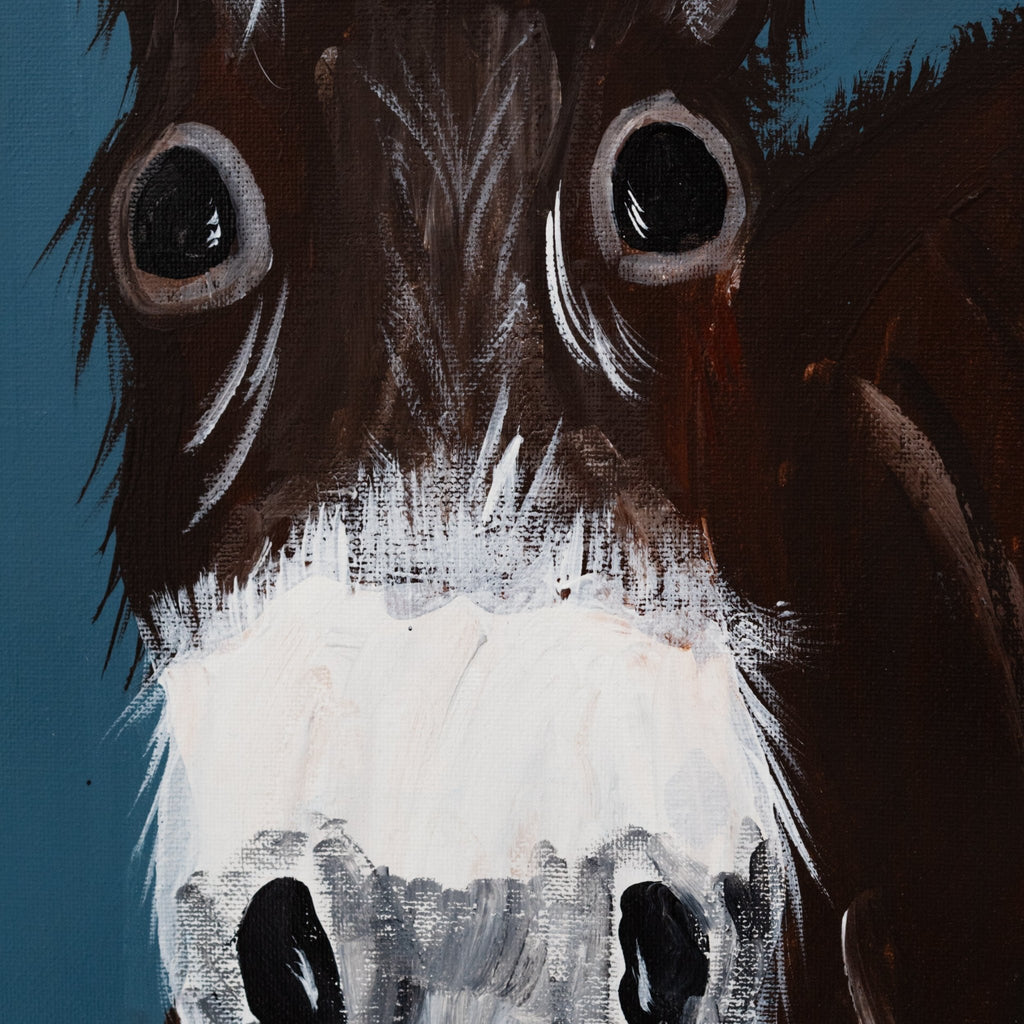 Delbert the Donkey Canvas Painting | 10" x 20" | The Painted Attic - Che Cose Belle