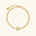 Delicate Karma Lotus Mother of Pearl Bracelet - Che Cose Belle