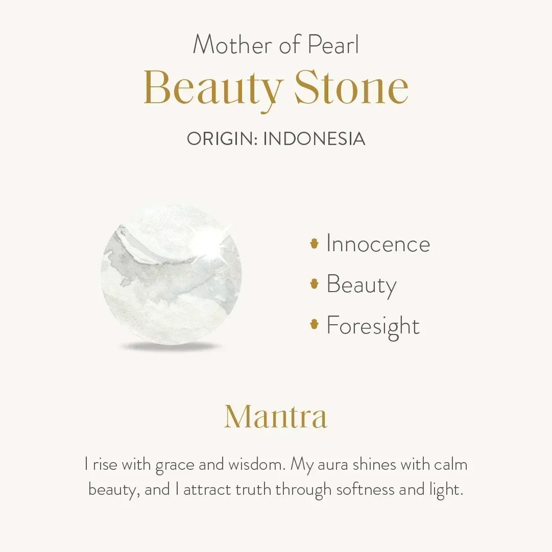 Delicate Karma Lotus Mother of Pearl Bracelet - Che Cose Belle